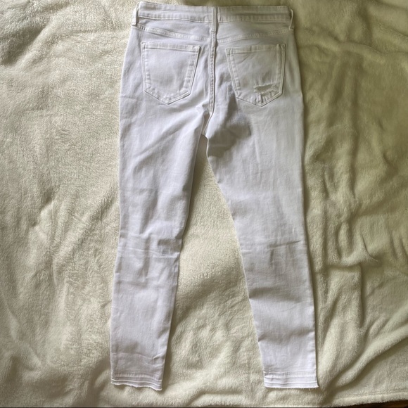 White Distressed Skinny Jeans Old Navy - Picture 2 of 5